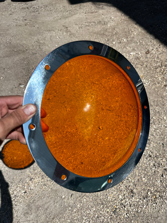 Orange Circle Boogie Window