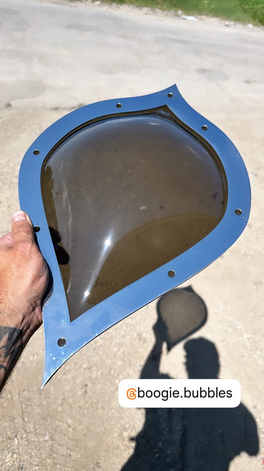 Dark Grey Teardrop Window